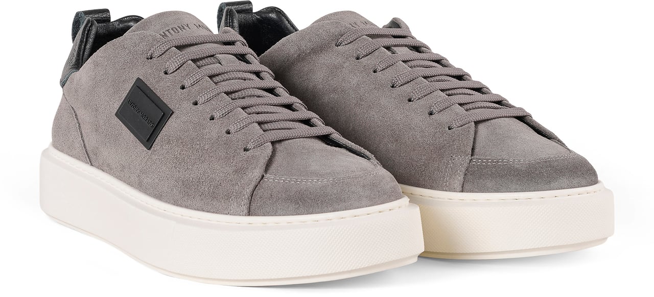 Antony Morato SNEAKER DIXON IN SUEDE.3D LOGO PLATE.LIGHT EVA SOLE Grijs