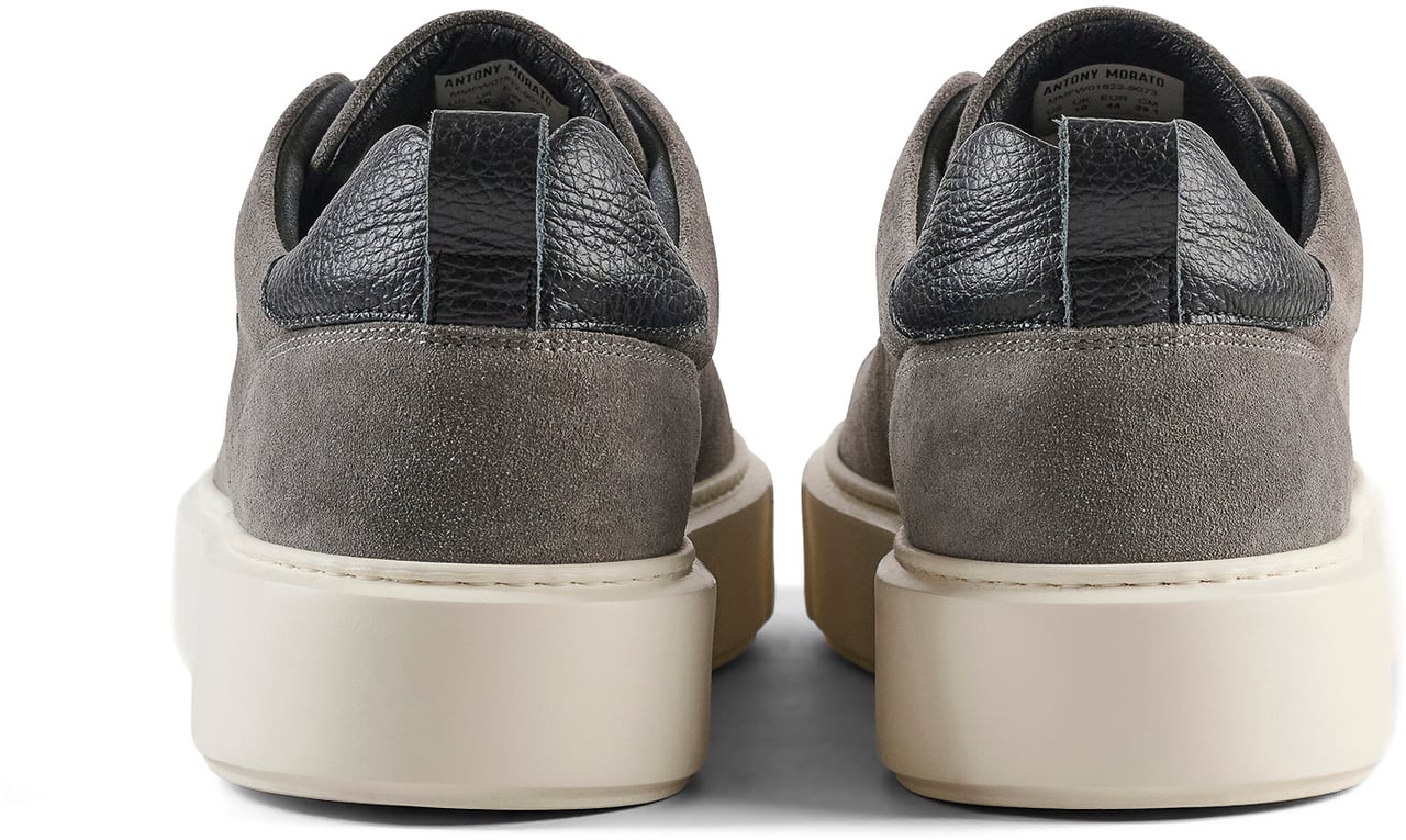 Antony Morato SNEAKER DIXON IN SUEDE.3D LOGO PLATE.LIGHT EVA SOLE Grijs
