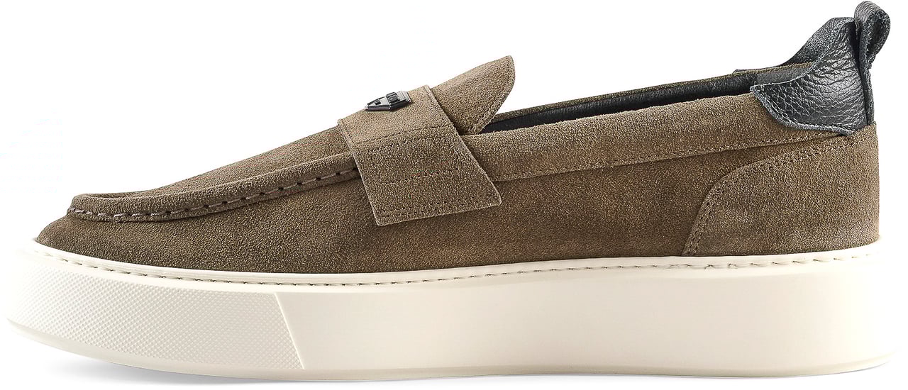 Antony Morato LOAFER ROWAN IN SUEDE.METAL.3D LOGO ON PLATE.LIGHT EVA SOLE Bruin