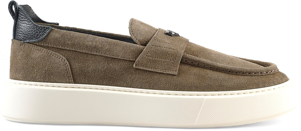 Antony Morato LOAFER ROWAN IN SUEDE.METAL.3D LOGO ON PLATE.LIGHT EVA SOLE Bruin