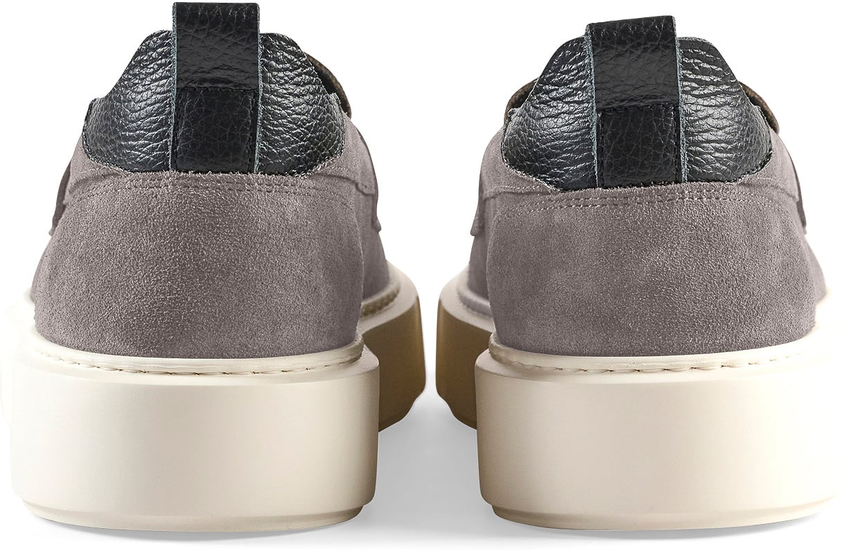 Antony Morato LOAFER METAL ROWAN IN SUEDE.METAL.3D LOGO ON METAL PLATE.LIGHT EVA SOLE Grijs