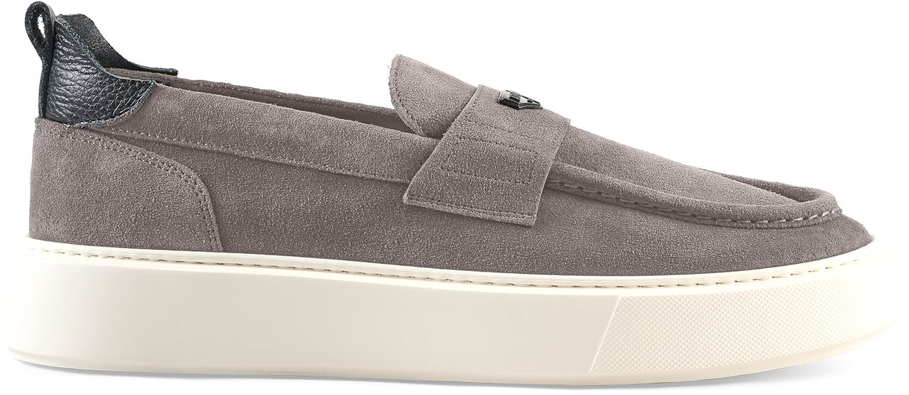 Antony Morato LOAFER METAL ROWAN IN SUEDE.METAL.3D LOGO ON METAL PLATE.LIGHT EVA SOLE Grijs