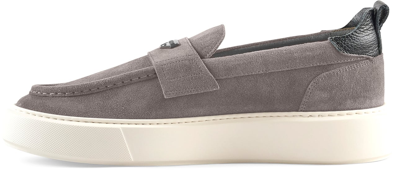 Antony Morato LOAFER METAL ROWAN IN SUEDE.METAL.3D LOGO ON METAL PLATE.LIGHT EVA SOLE Grijs