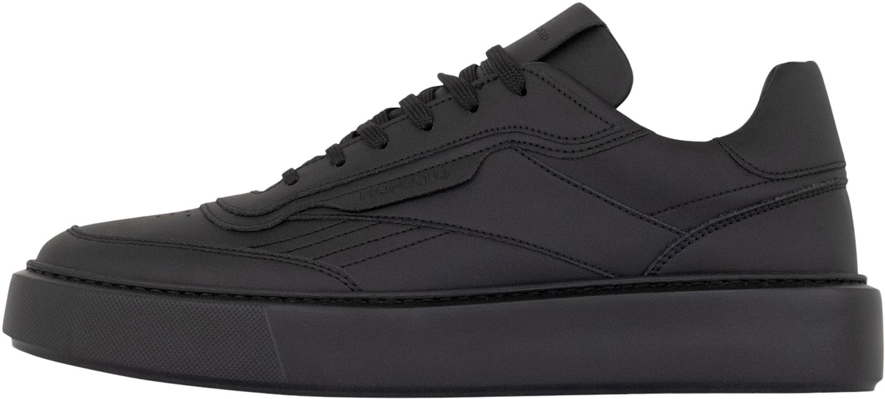 Antony Morato SNEAKER BOYER IN COATED LEATHER.LOGO ACCENTS ON UPPER.LIGHT EVA SOLE Zwart