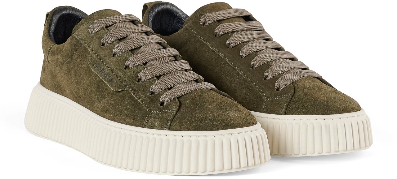 Antony Morato SNEAKER HOPPER IN SUEDE.PLATFORM SOLE WITH 3D CORDON MOTIF Groen