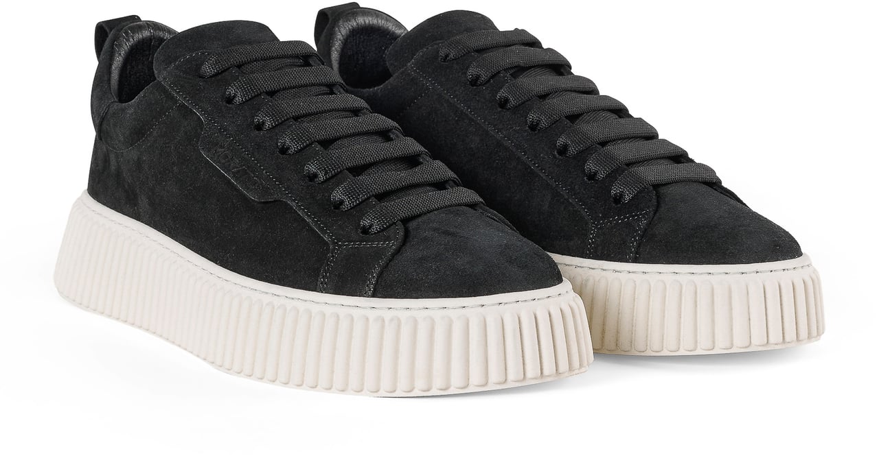 Antony Morato SNEAKER HOPPER IN SUEDE.PLATFORM SOLE WITH 3D CORDON MOTIF Zwart