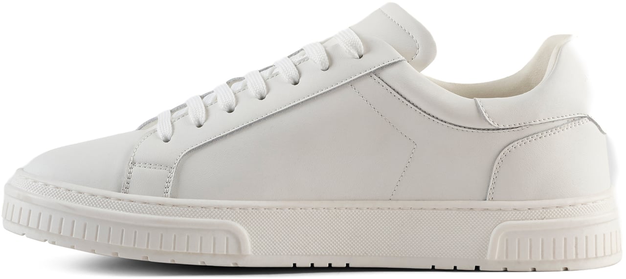 Antony Morato SNEAKER THEO IN COATED LEATHER.3D LOGO ON PLATE.TEXTURED AND RUFFLE RELIEF SOLE Wit