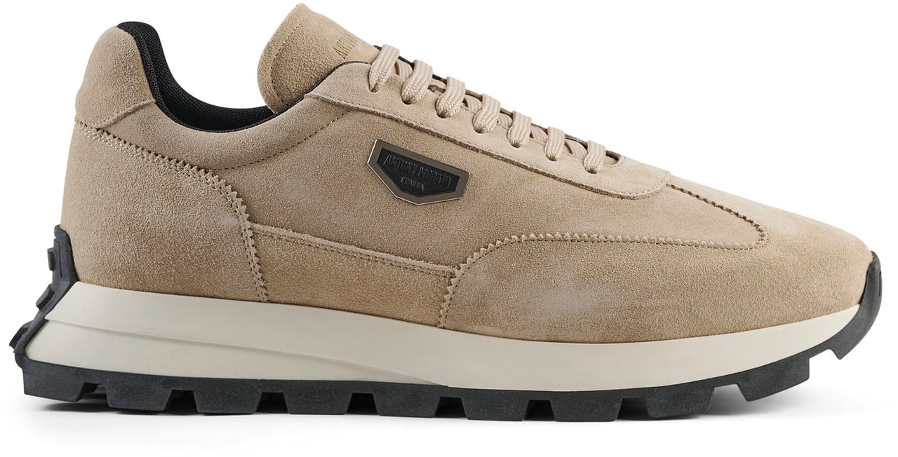 Antony Morato RUNNING RHINO IN SUEDE.3D LOGO ON PLATE.SOLE WITH CONTRAST RUFFLE BOTTOM Divers