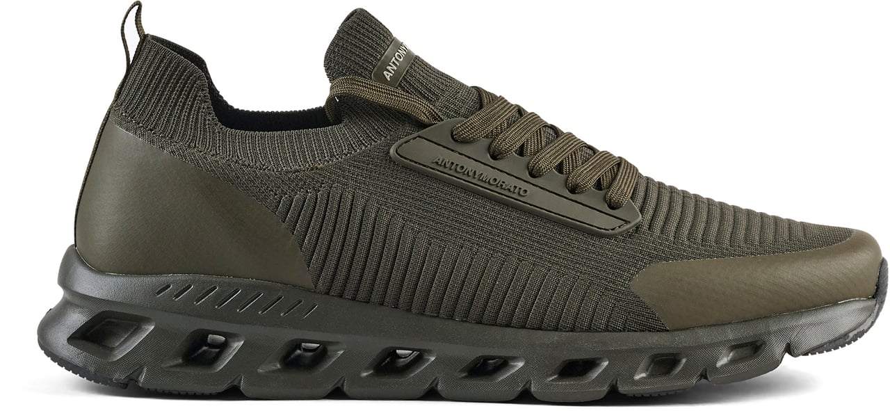 Antony Morato RUNNING BOUND CARTER IN KNIT FABRIC.3D LOGO ACCENTS.LIGHT EVA SOLE Groen