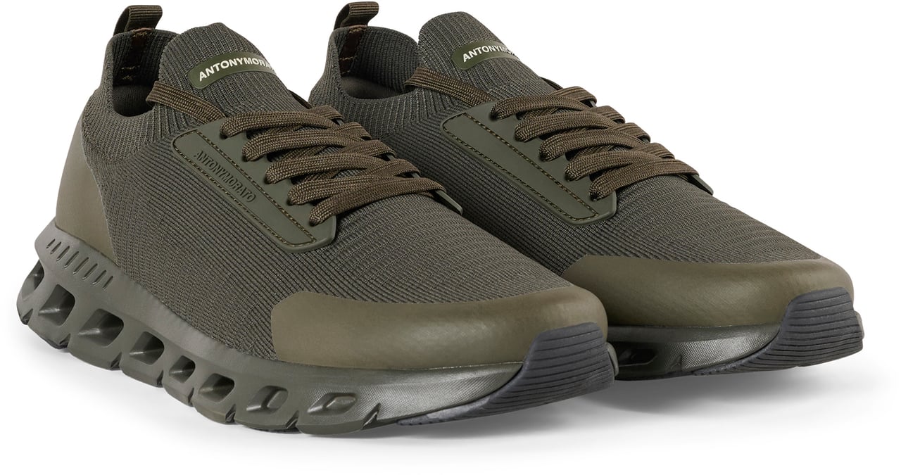Antony Morato RUNNING BOUND CARTER IN KNIT FABRIC.3D LOGO ACCENTS.LIGHT EVA SOLE Groen