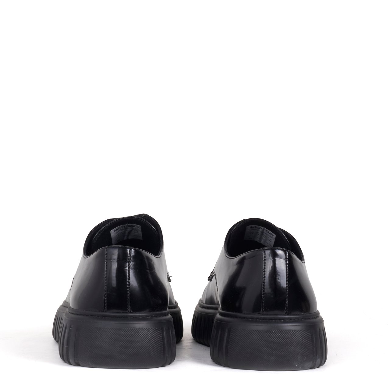 Antony Morato DERBY SLATE IN POLISHED FAUX LEATHER.3D LOGO METAL PLATE.INJECTION LIGHT EVA SOLE Zwart