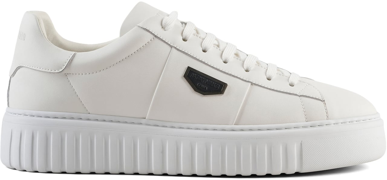 Antony Morato SNEAKER HOLT IN COATED LEATHER.3D LOGO PLATE.INJECTION LIGHT EVA SOLE Wit