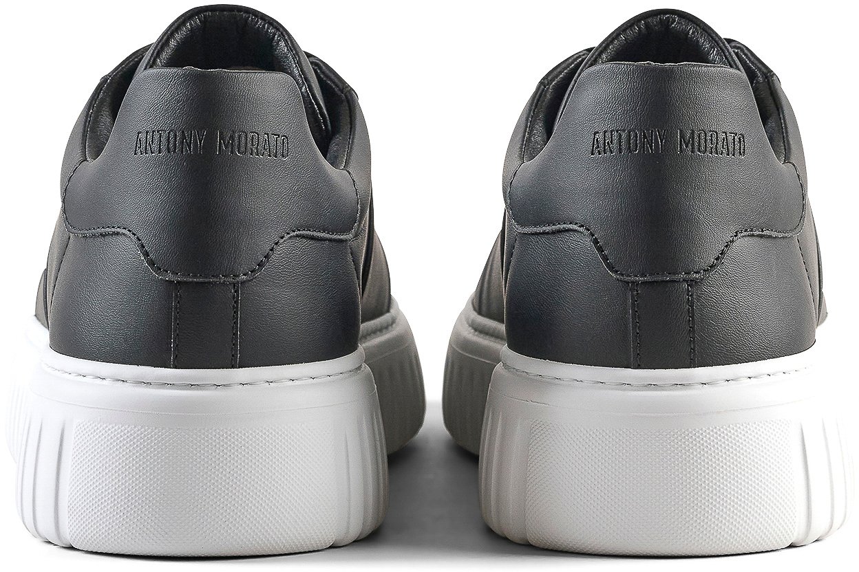 Antony Morato SNEAKER HOLT IN COATED LEATHER.3D LOGO PLATE.INJECTION LIGHT EVA SOLE Zwart