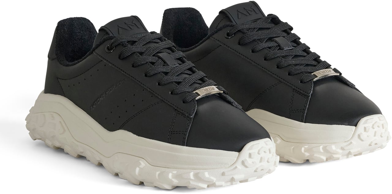 Antony Morato SNEAKER AYRTON IN FAUX LEATHER.LOGO ACCENTS ON UPPER AND ON METAL LOOP.LIGHT CHUNKY SOLE Zwart
