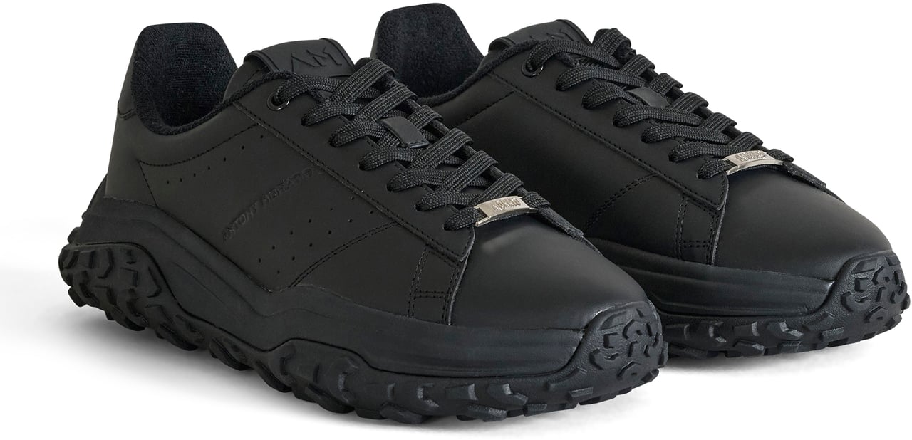 Antony Morato SNEAKER AYRTON IN FAUX LEATHER.LOGO ACCENTS ON UPPER AND ON METAL LOOP.LIGHT CHUNKY SOLE Zwart