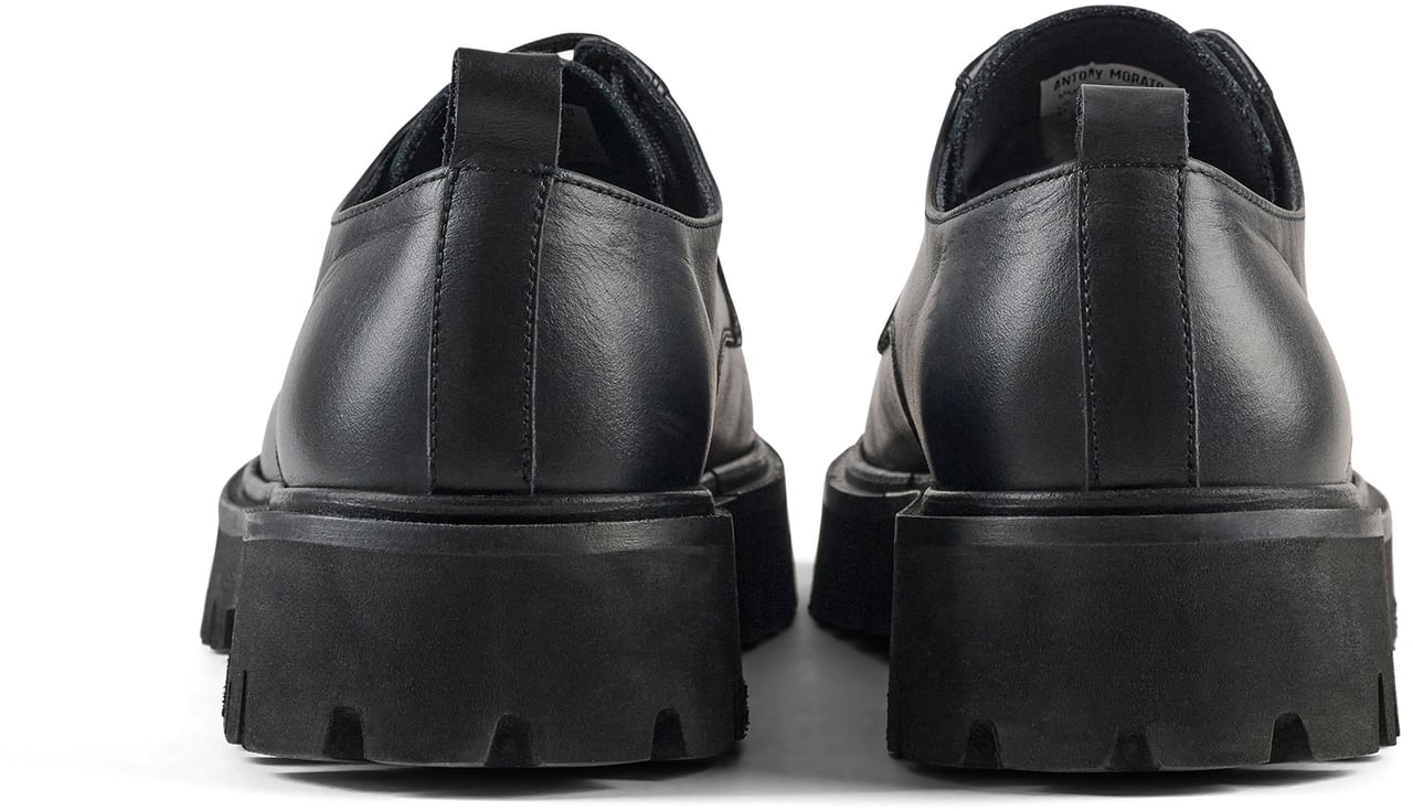 Antony Morato DERBY ENMARK IN CALF LEATHER.3D LOGO PLATE.WELTED LIGHT RACK SOLE Zwart