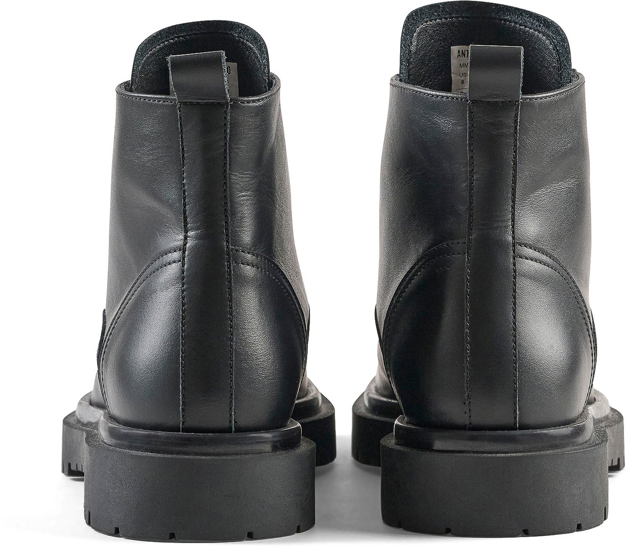 Antony Morato ARMYBOOT HUCK IN CALF LEATHER.3D LOGO PLATE.WELTED RACK SOLE Zwart