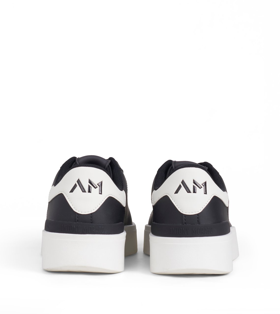Antony Morato SNEAKER TRAVIS IN FAUX LEATHER.LOGO ACCENTS ON UPPER.FLAT CUPSOLE Zwart