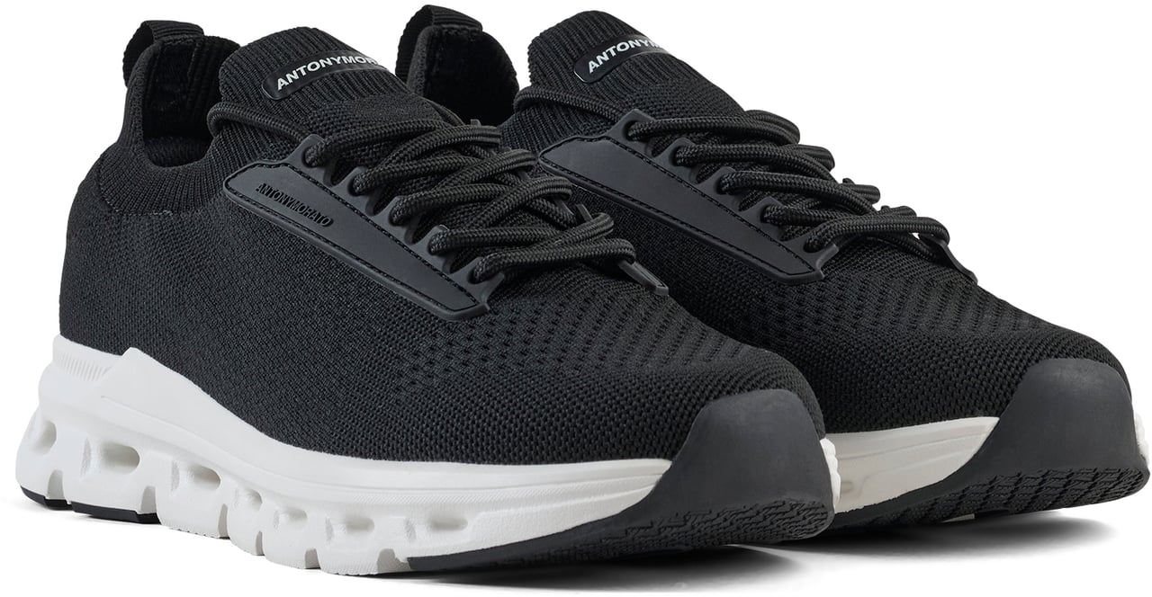 Antony Morato RUNNING LIGON IN KNIT FABRIC.3D LOGO ACCENTS.LIGHT EVA SOLE Zwart
