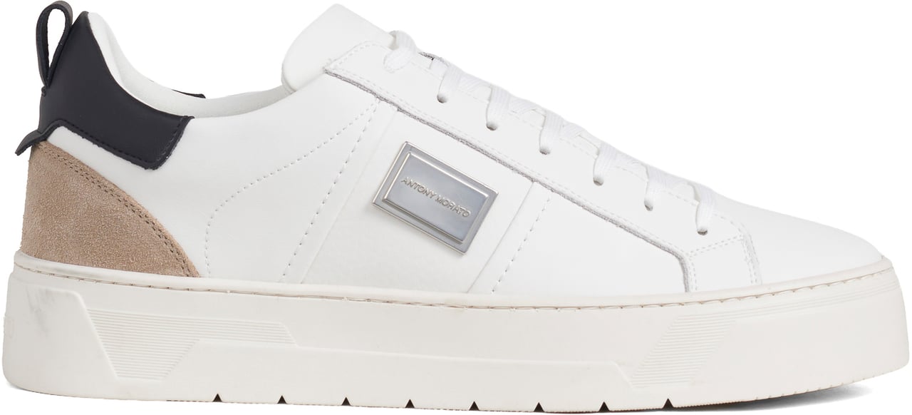 Antony Morato SNEAKER METAL MOOSE IN COATED LEATHER SMOOTH AND TUMBLED TRIMS.3D LOGO METAL PLATE.PLATFORM SOLE Wit