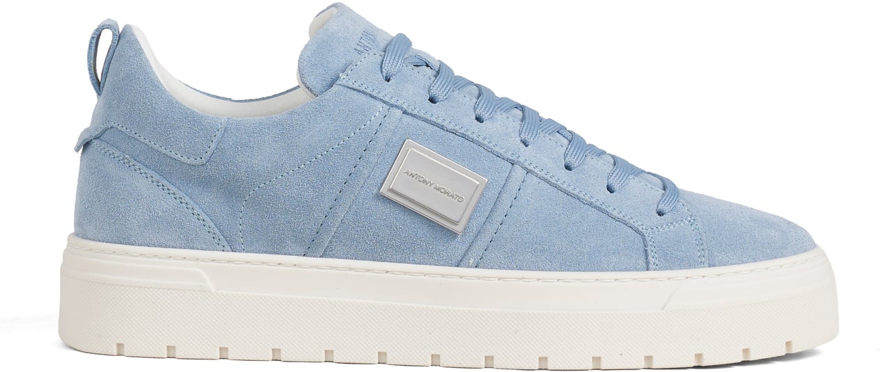Antony Morato SNEAKER METAL MOOSE IN SUEDE.3D LOGO METAL PLATE.PLATFORM SOLE Blauw