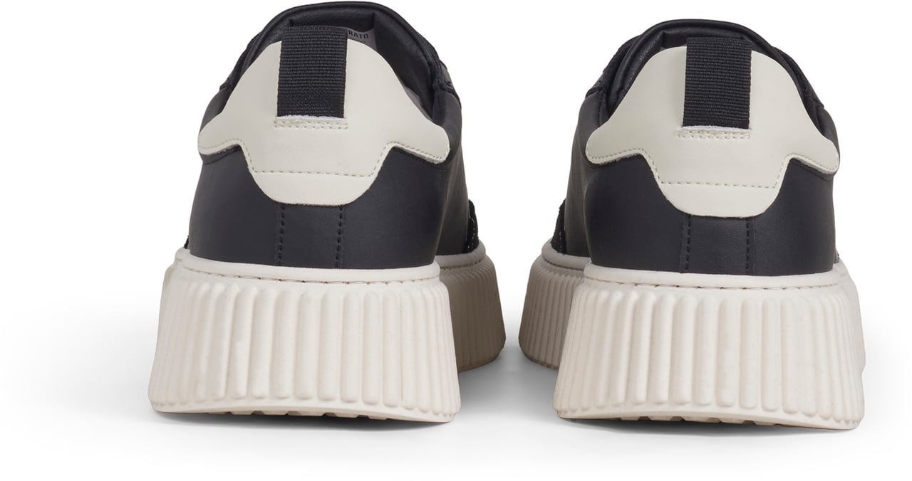 Antony Morato SNEAKER WEIL IN COATED LEATHER ACTION PAINTED.PLATFORM SOLE WITH 3D CORDON MOTIF Zwart