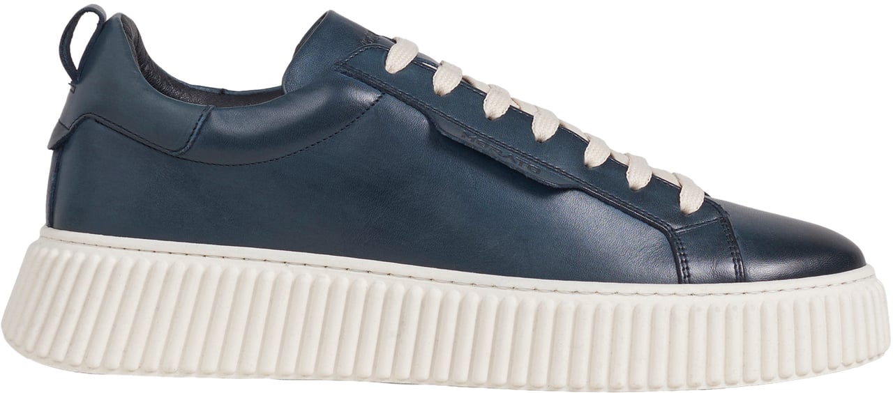 Antony Morato SNEAKER HOPPER IN CRUST CALF LEATHER.PLATFORM SOLE WITH 3D CORDON MOTIF.MATCH SPARE LACE Blauw