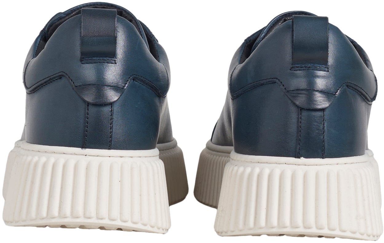 Antony Morato SNEAKER HOPPER IN CRUST CALF LEATHER.PLATFORM SOLE WITH 3D CORDON MOTIF.MATCH SPARE LACE Blauw