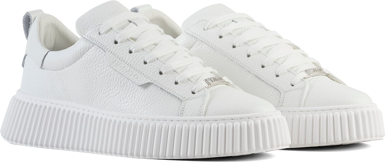 Antony Morato SNEAKER HOPPER IN TUMBLED COATED LEATHER.METAL LOOP DATACHABLE.PLATFORM SOLE WITH 3D CORDON MOTIF Wit