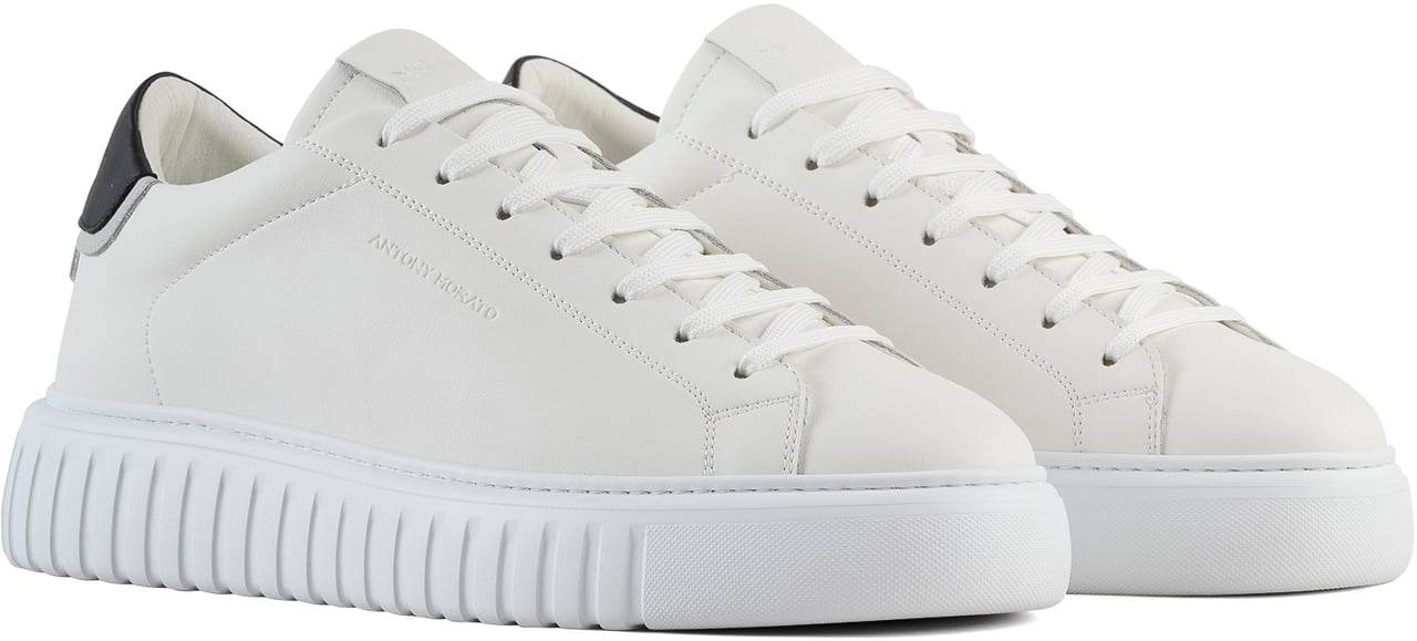 Antony Morato SNEAKER ARIES IN COATED LEATHER.LOGO ACCENT ON UPPER.INJECTION LIGHT EVA SOLE Wit