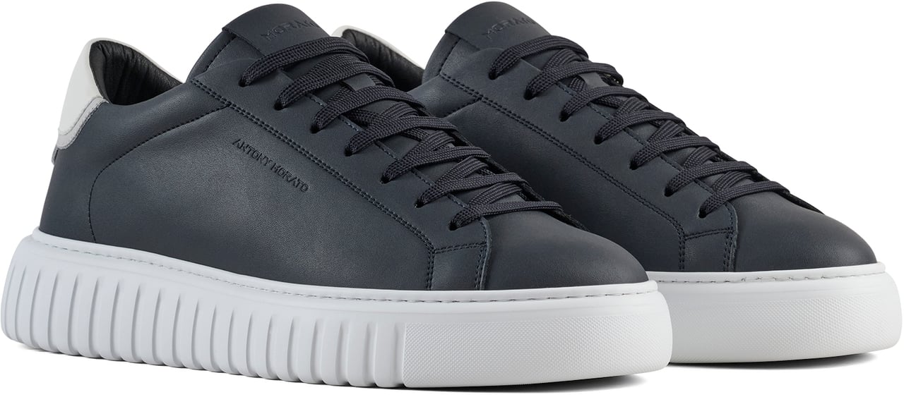 Antony Morato SNEAKER ARIES IN COATED LEATHER.LOGO ACCENT ON UPPER.INJECTION LIGHT EVA SOLE Blauw