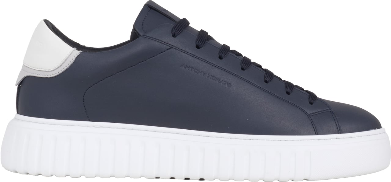 Antony Morato SNEAKER ARIES IN COATED LEATHER.LOGO ACCENT ON UPPER.INJECTION LIGHT EVA SOLE Blauw