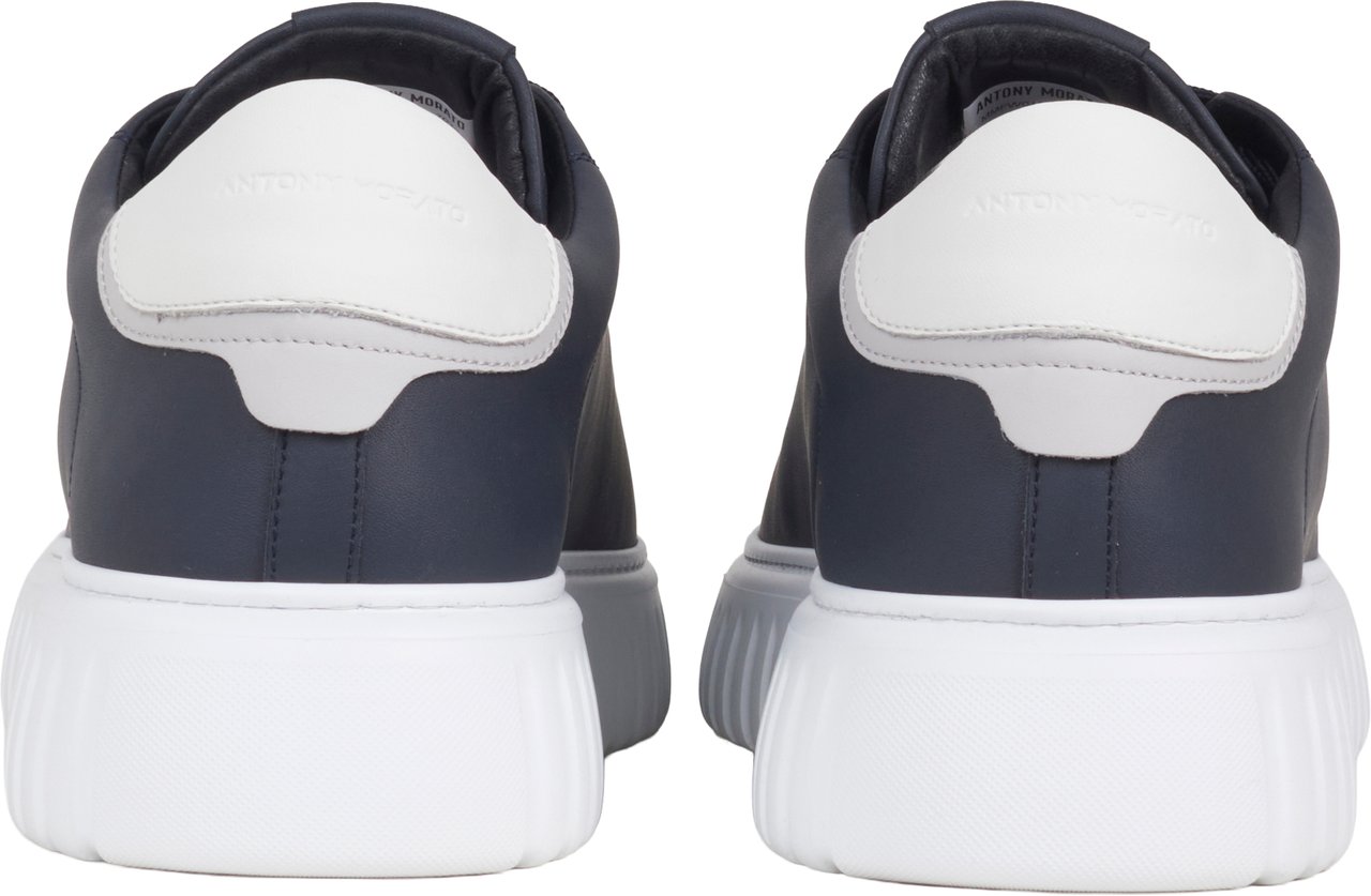 Antony Morato SNEAKER ARIES IN COATED LEATHER.LOGO ACCENT ON UPPER.INJECTION LIGHT EVA SOLE Blauw