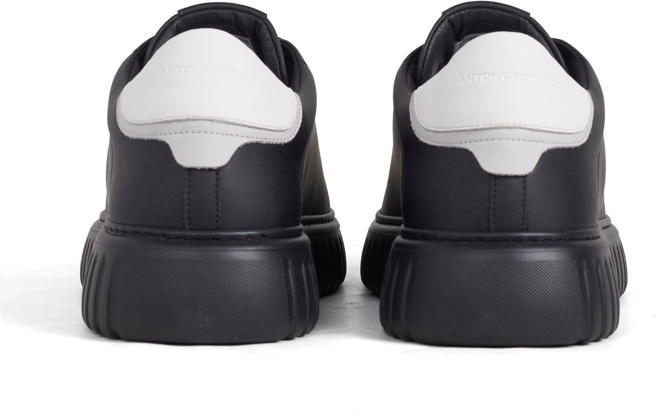 Antony Morato SNEAKER ARIES IN COATED LEATHER.LOGO ACCENT ON UPPER.INJECTION LIGHT EVA SOLE Zwart