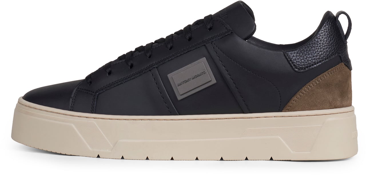 Antony Morato SNEAKER METAL MOOSE IN CUOIO RIVESTITO E CAMOSCIO Zwart