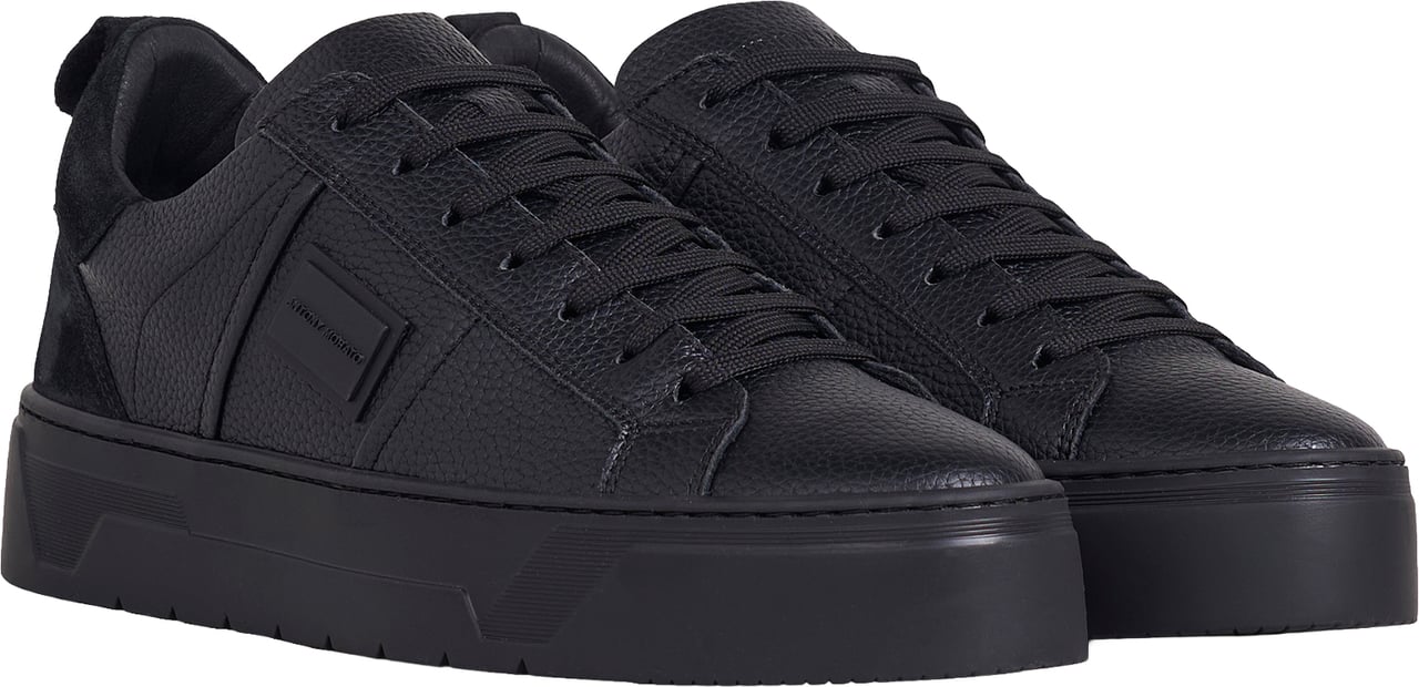 Antony Morato SNEAKER METAL MOOSE IN CUOIO RIVESTITO Zwart