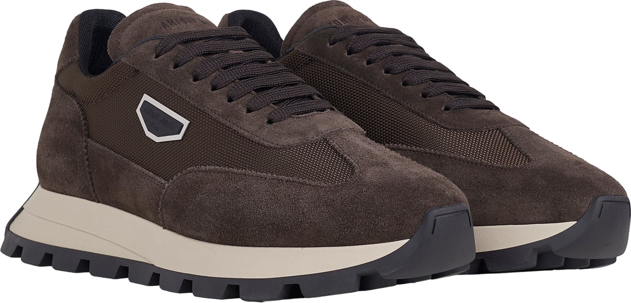 Antony Morato RUNNING METAL RHINO SUEDE IN BOMBER E CAMOSCIO Bruin