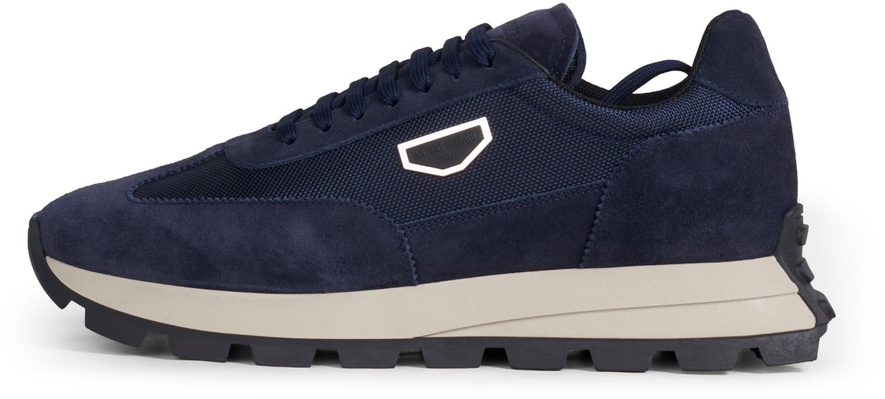 Antony Morato RUNNING METAL RHINO SUEDE IN BOMBER E CAMOSCIO Blauw