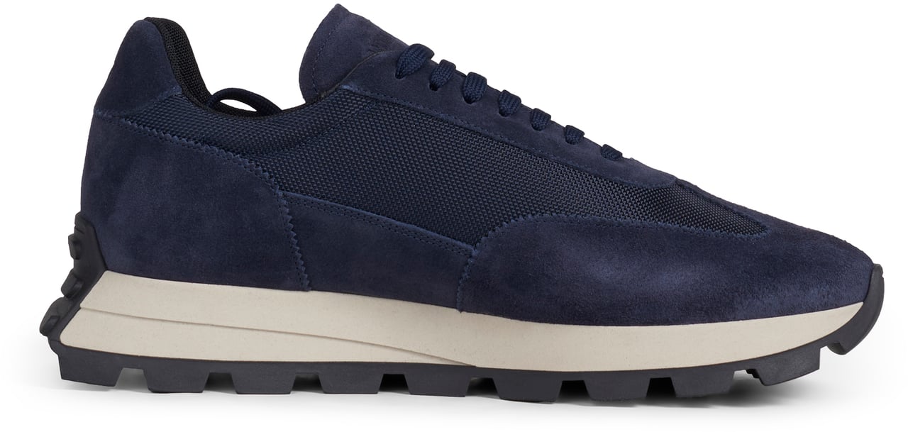 Antony Morato RUNNING METAL RHINO SUEDE IN BOMBER E CAMOSCIO Blauw
