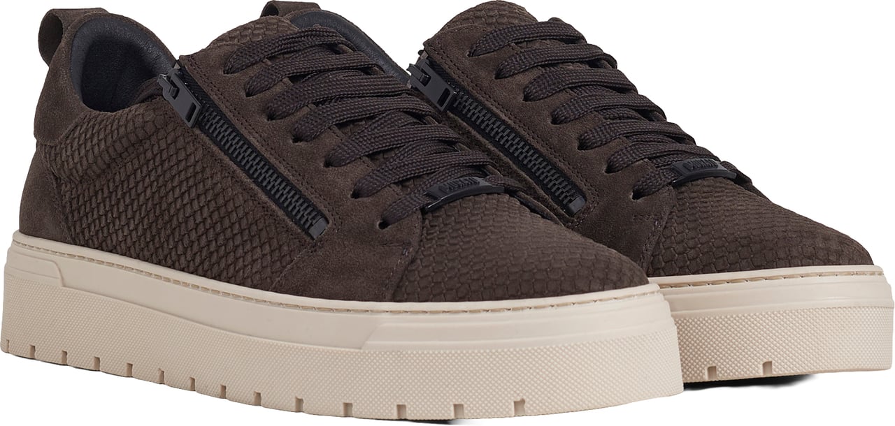 Antony Morato SNEAKER ZIPPER ANIMAL SUEDE IN CAMOSCIO Bruin