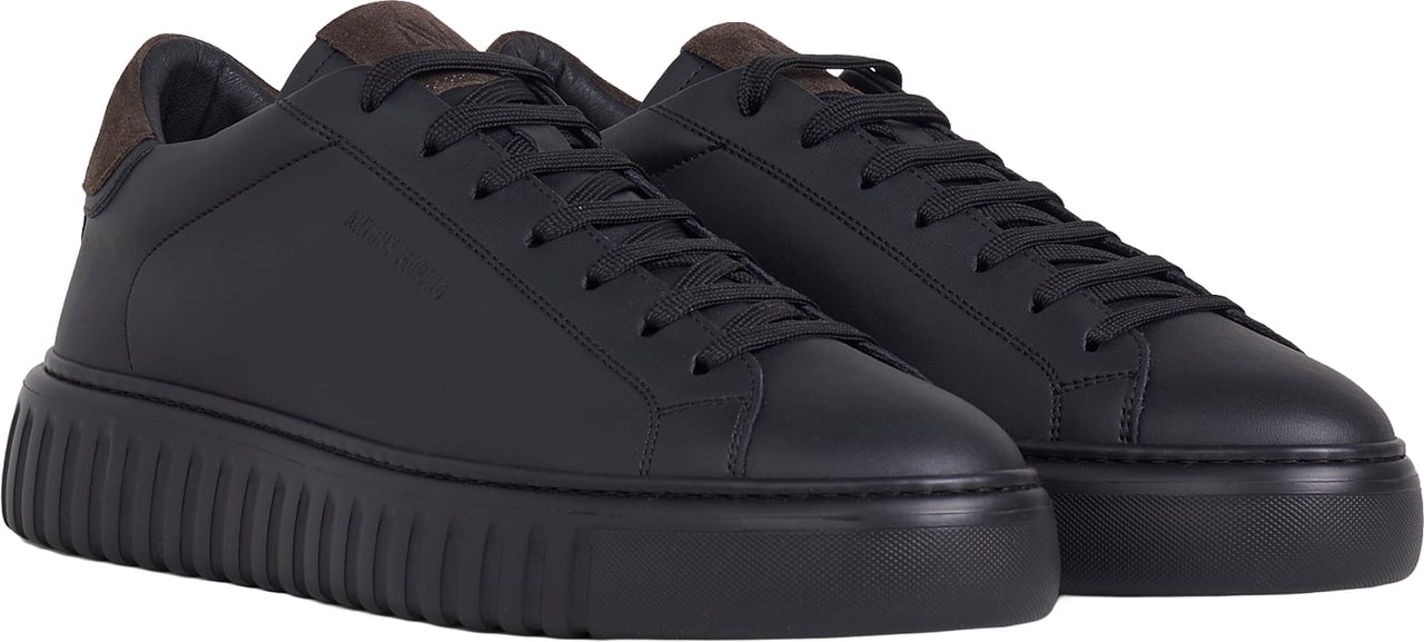 Antony Morato SNEAKER ARIES IN CUOIO RIVESTITO Zwart