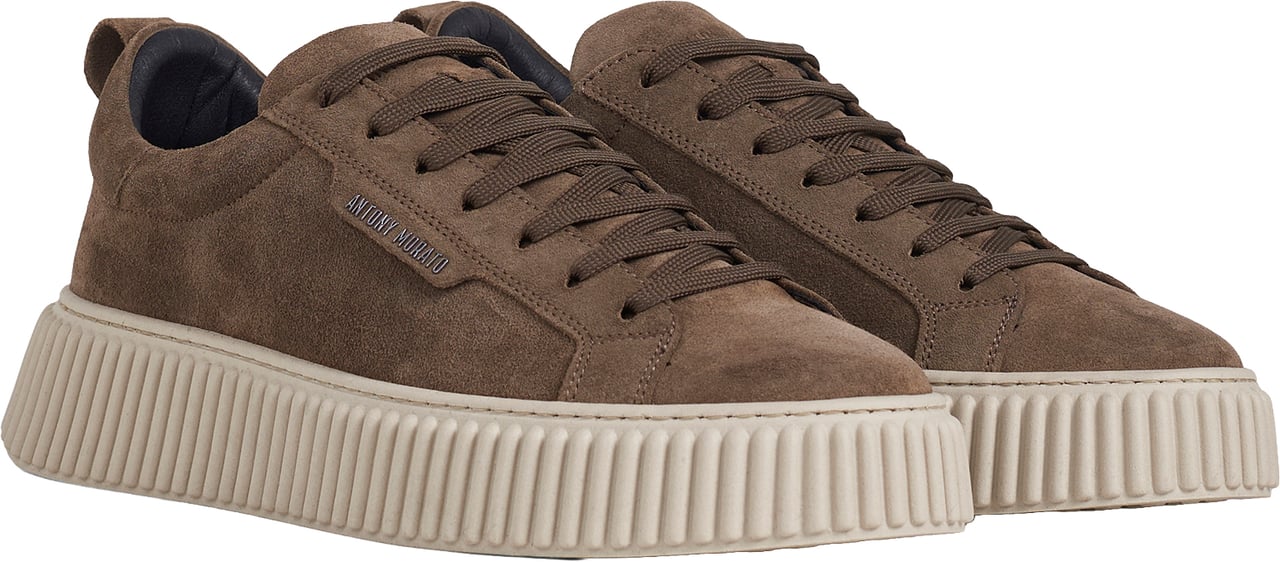 Antony Morato SNEAKER HOPPER SUEDE IN CAMOSCIO Bruin