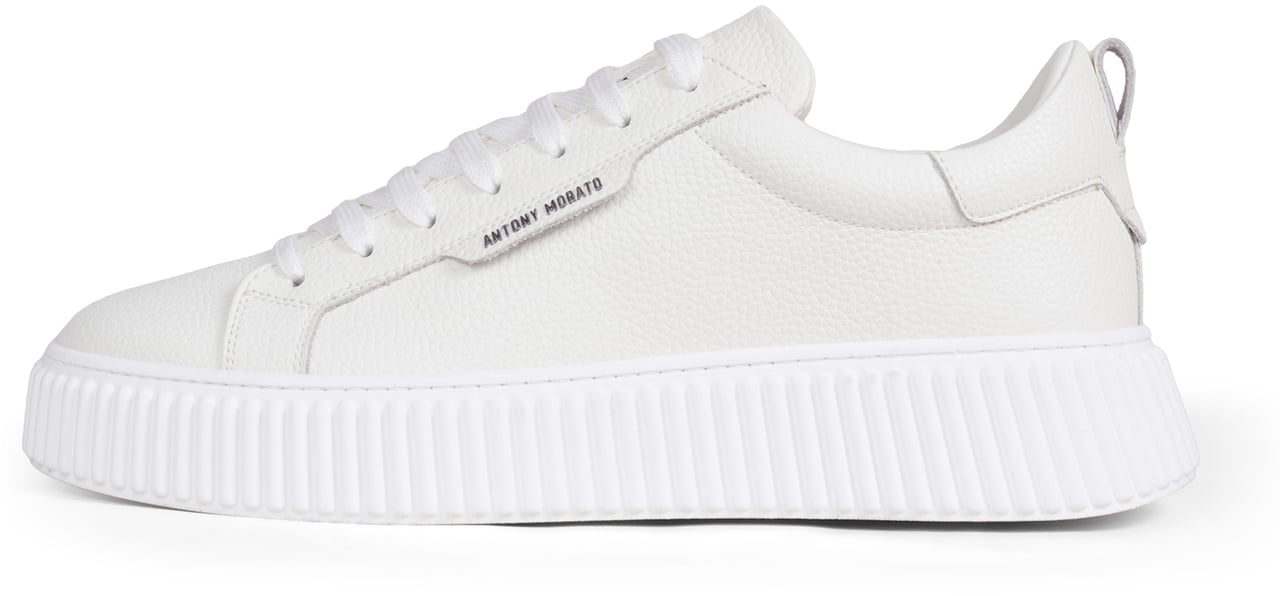 Antony Morato SNEAKER HOPPER IN CUOIO RIVESTITO Wit