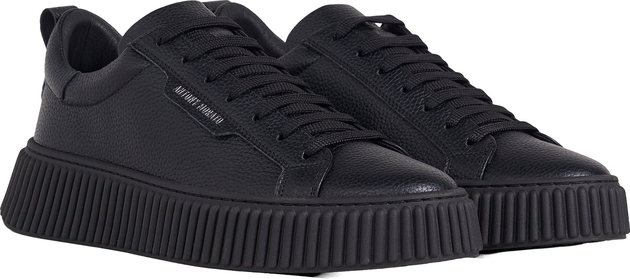 Antony Morato SNEAKER HOPPER IN CUOIO RIVESTITO Zwart