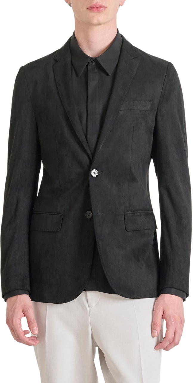 Antony Morato JACKET AMIRA SLIM FIT IN IN KNIT STRETCH FABRIC SUEDE ASPECT Zwart
