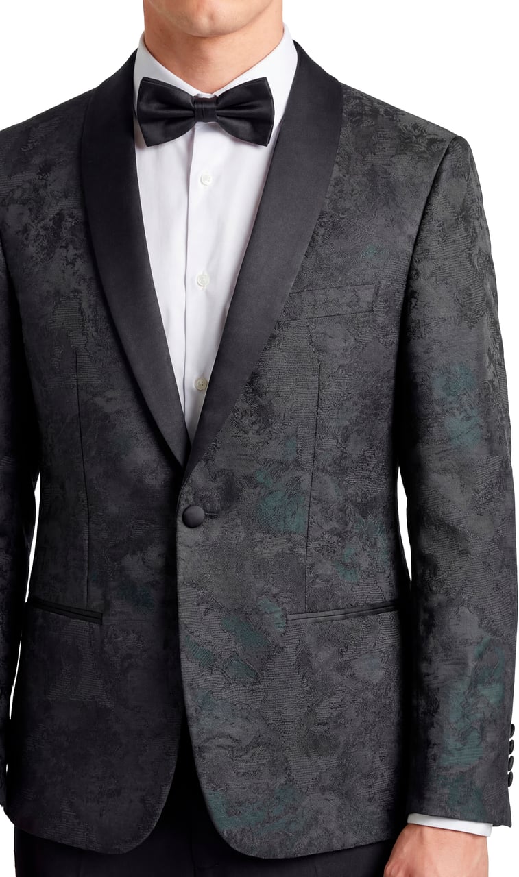 Antony Morato JACKET ROXANNE REGULAR FIT IN JACQUARD FABRIC WITH SATIN AS CONTRAST Zwart