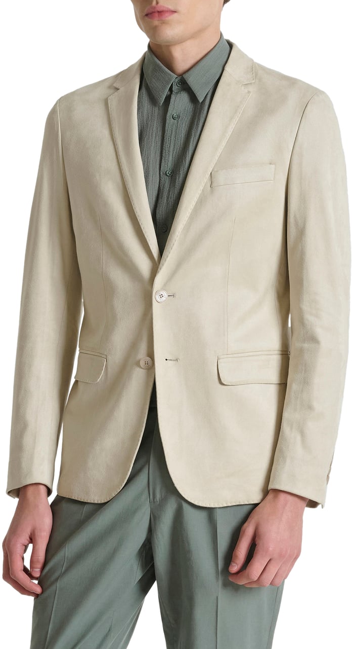 Antony Morato JACKET AMIRA SLIM FIT IN IN KNIT STRETCH FABRIC SUEDE ASPECT Beige