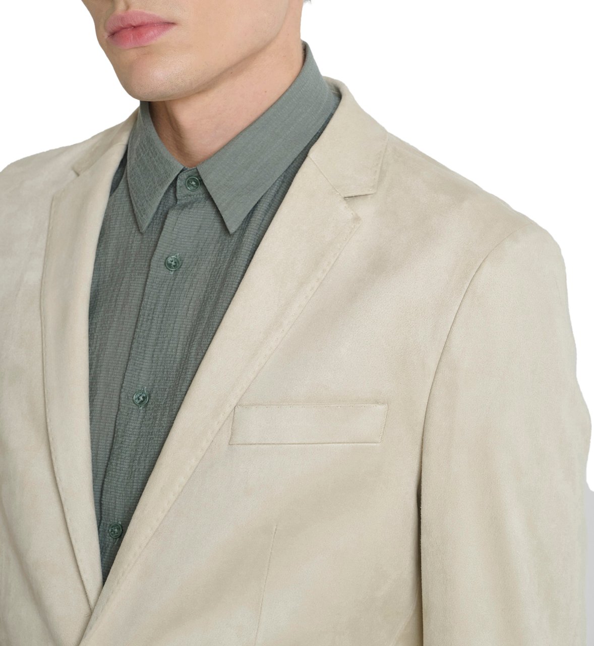 Antony Morato JACKET AMIRA SLIM FIT IN IN KNIT STRETCH FABRIC SUEDE ASPECT Beige