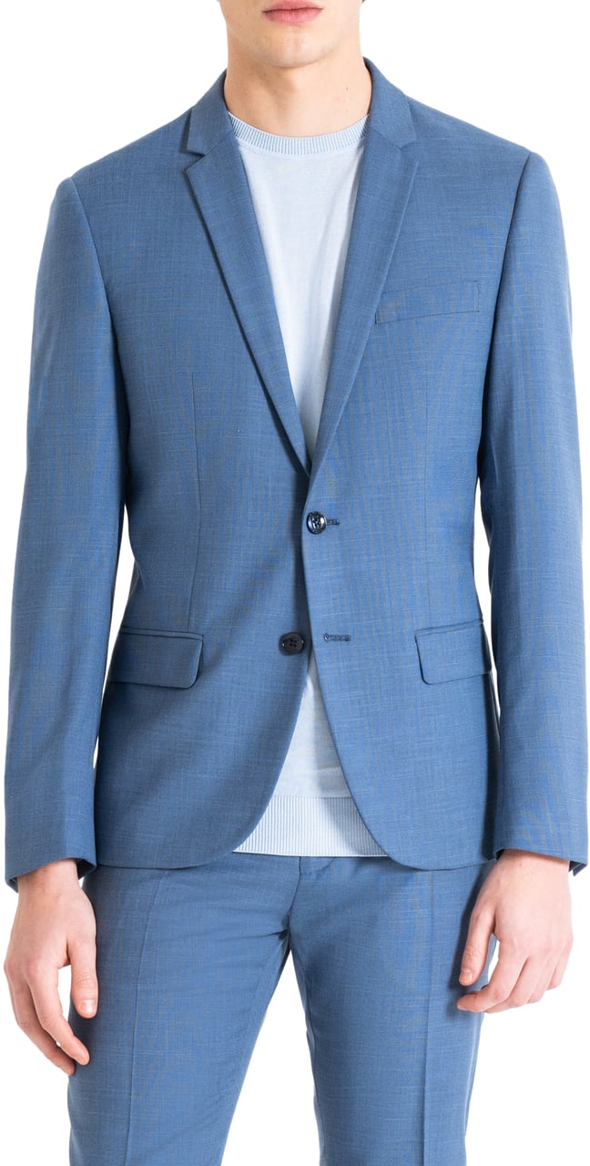 Antony Morato SLIM FIT BONNIE JACKET WITH FLAME EFFECT Blauw