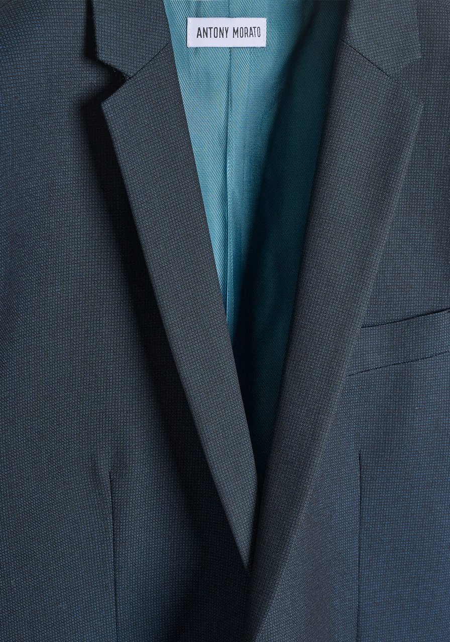 Antony Morato JACKET BONNIE  SLIM FIT  MICRO PATTERN Blauw